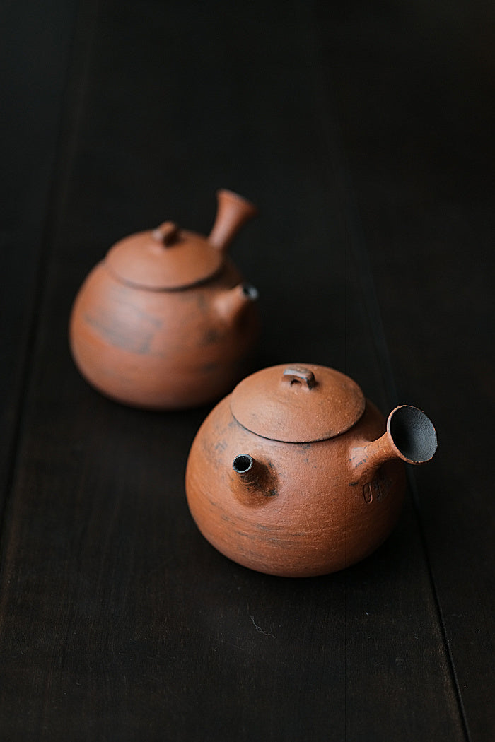 Red Earth Glazed Side-Handle Tea Kettle - Tall by Cheng Wei