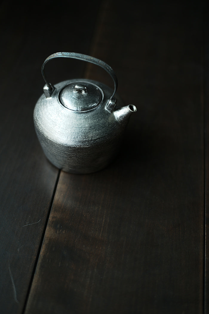 Silver & Iron Tea Kettle