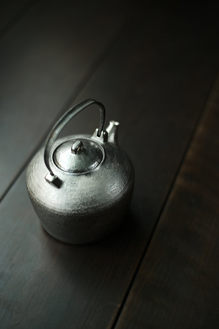 Silver & Iron Tea Kettle