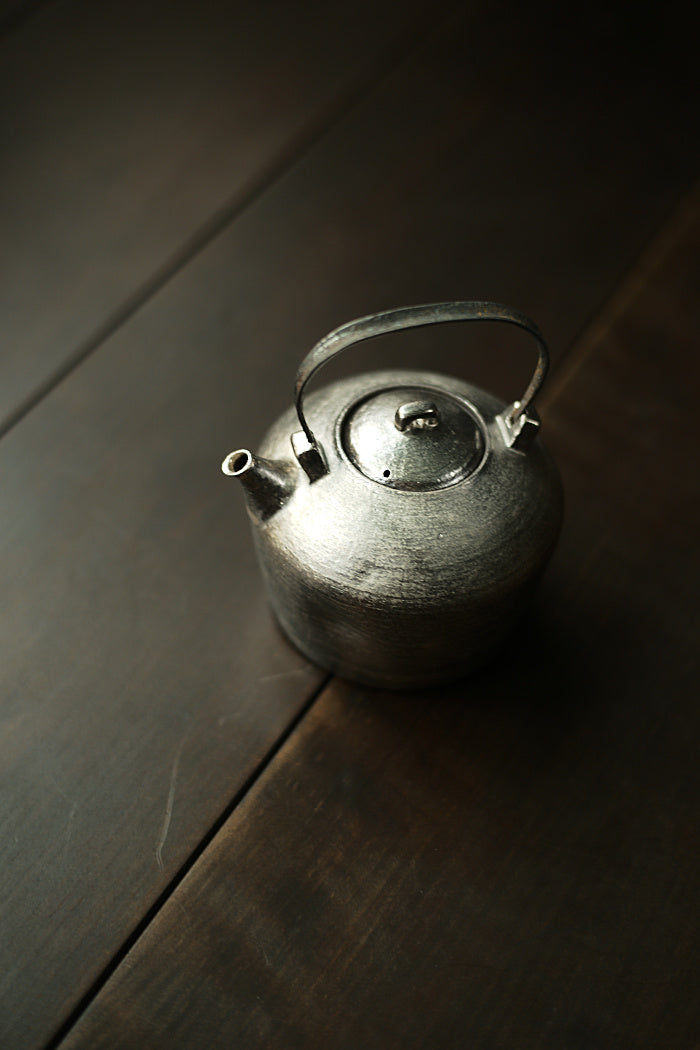 Silver & Iron Tea Kettle