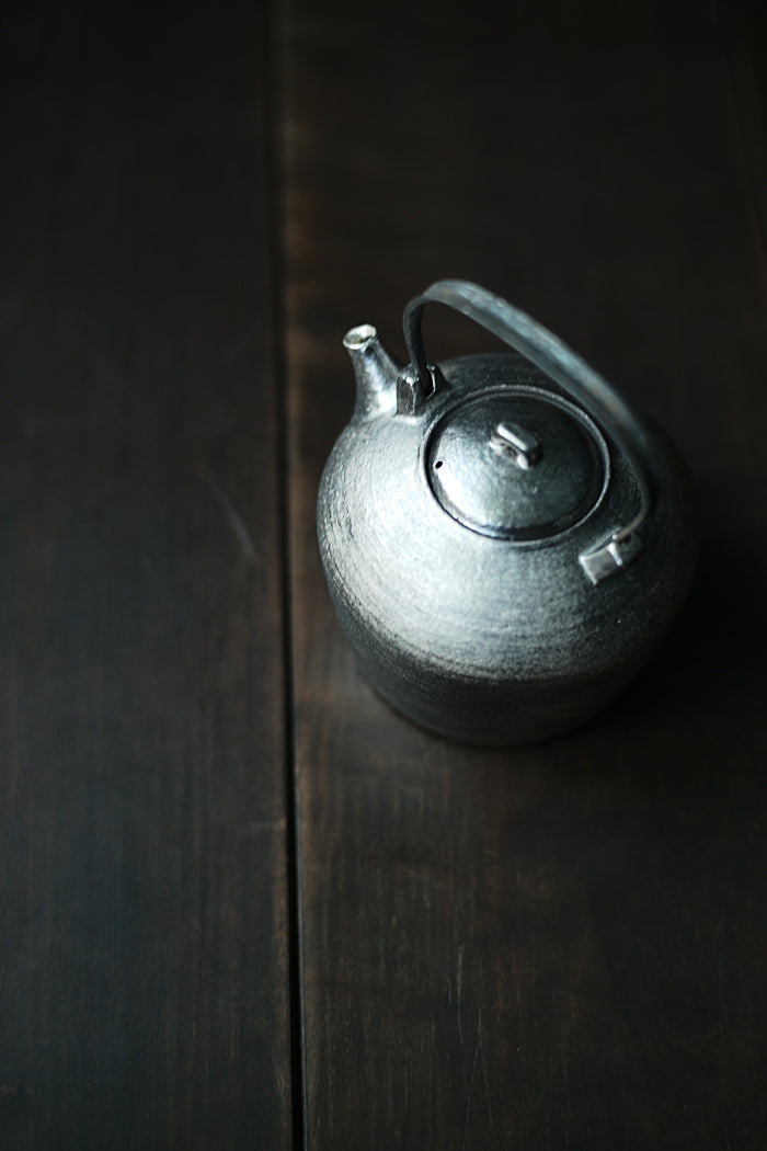 Silver & Iron Tea Kettle