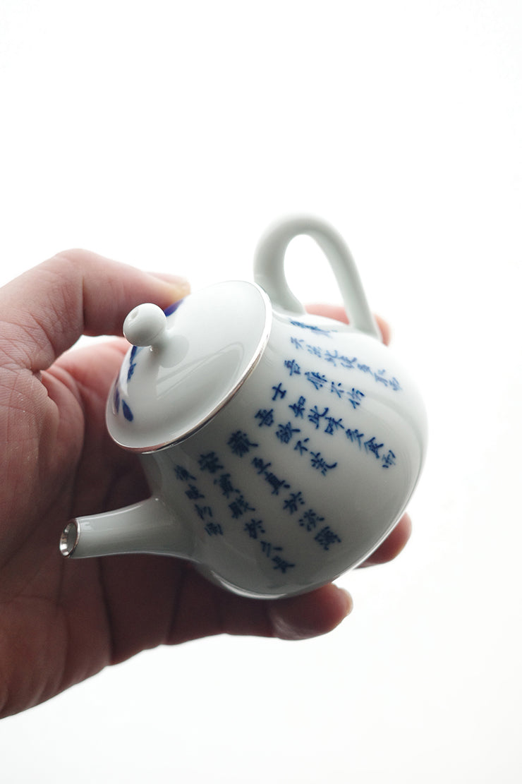 "Cabbage Fortune" Silver-Rimmed Wood-Fired Teapot