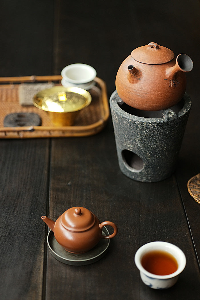 Red Earth Glazed Side-Handle Tea Kettle - Tall by Cheng Wei
