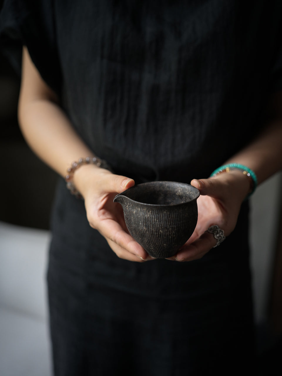 Natural Earth Textured Gongdaobei Share Cup by Cheng Wei
