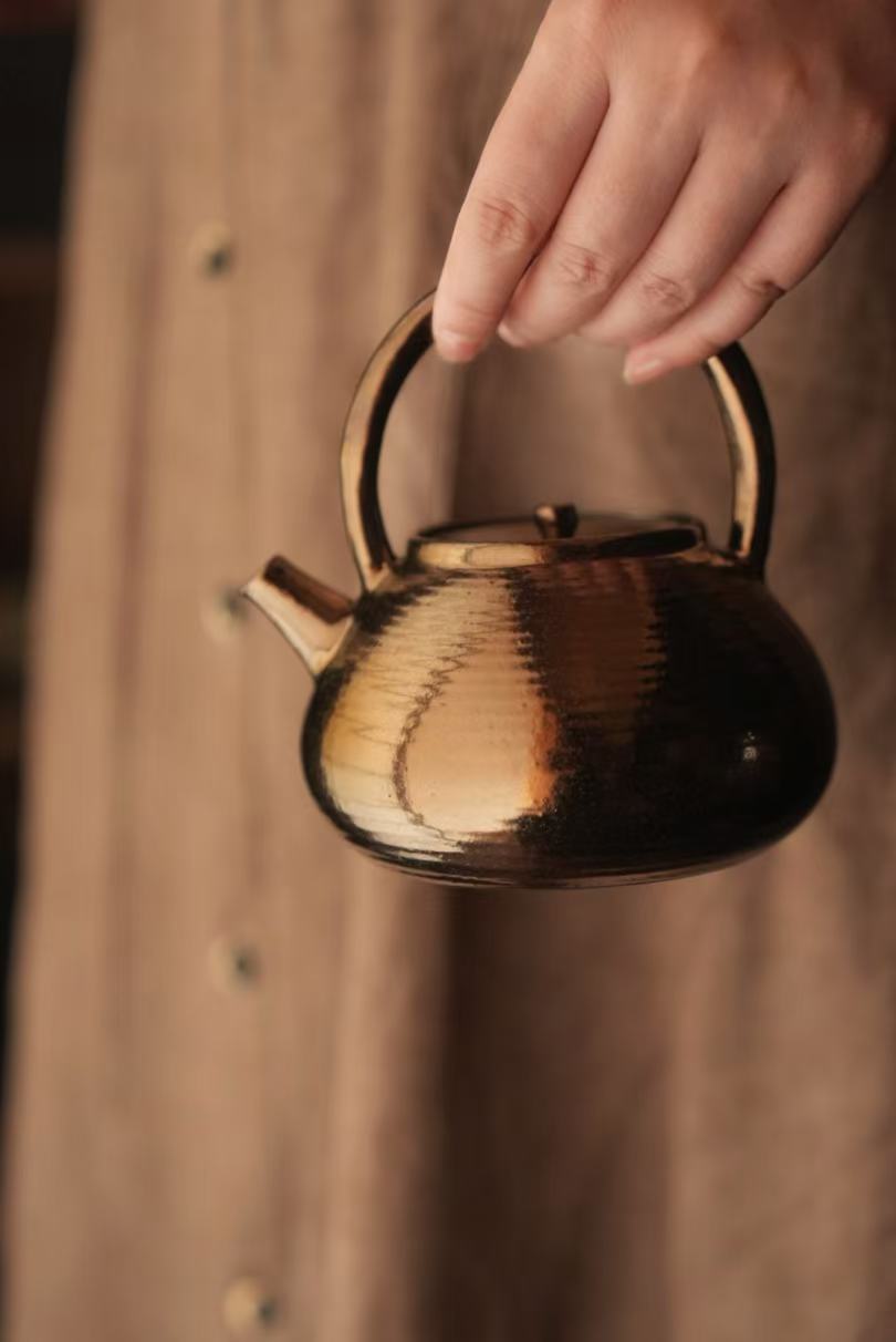 Golden Sunset Tea Kettle #2