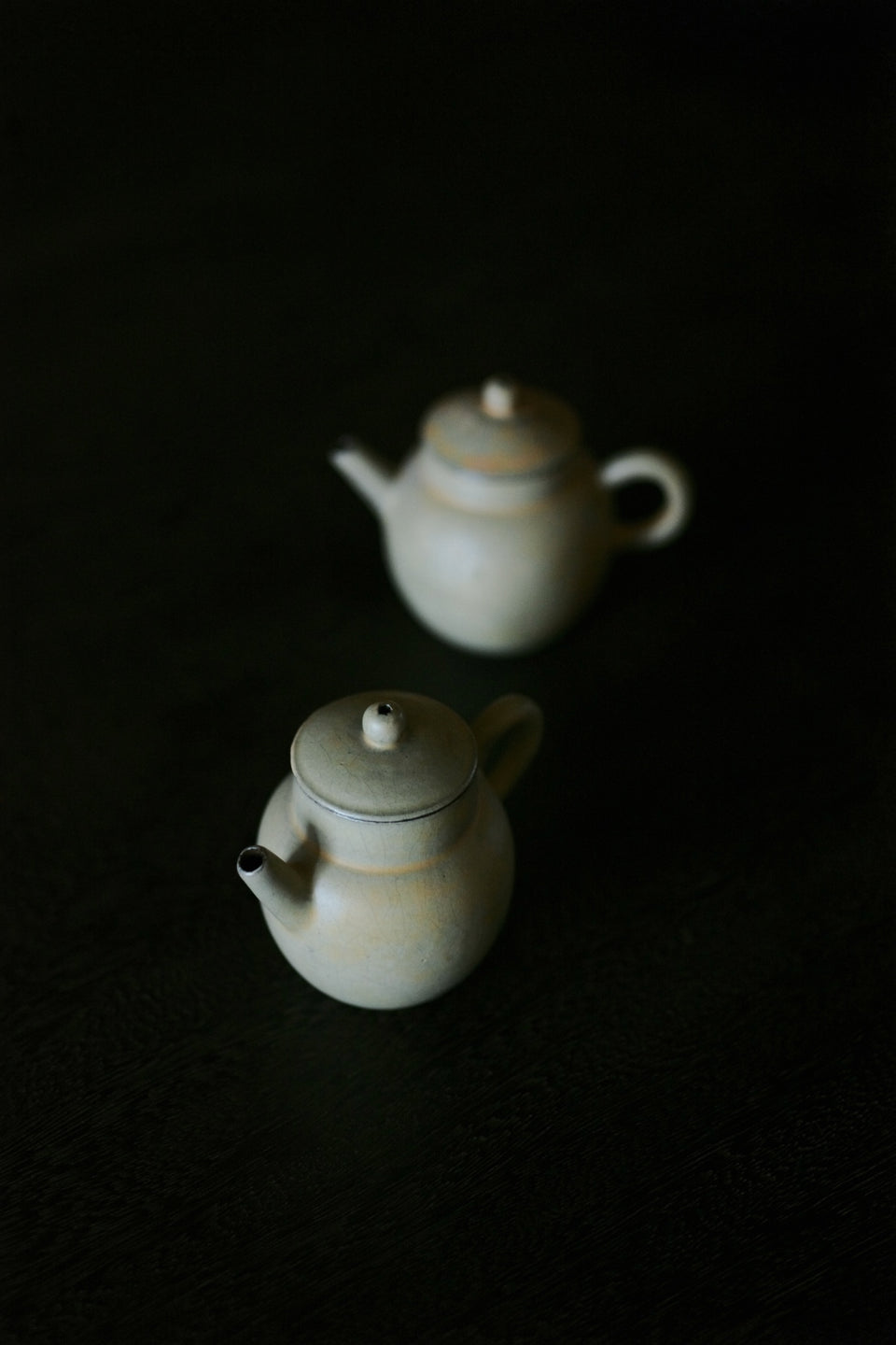 Forest Moss Crackle-Glaze Teapot