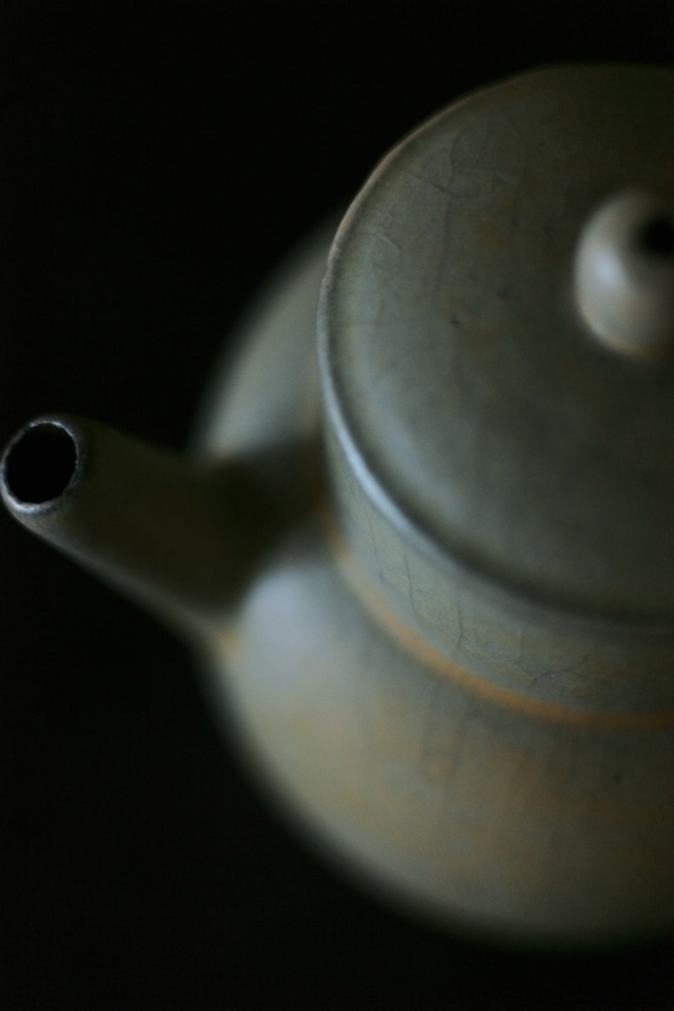 Forest Moss Crackle-Glaze Teapot