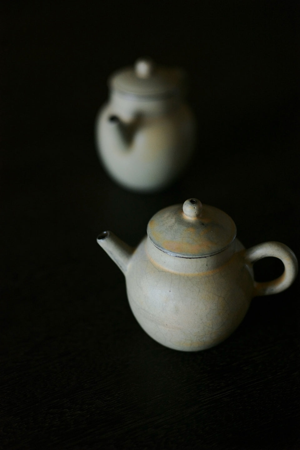 Forest Moss Crackle-Glaze Teapot