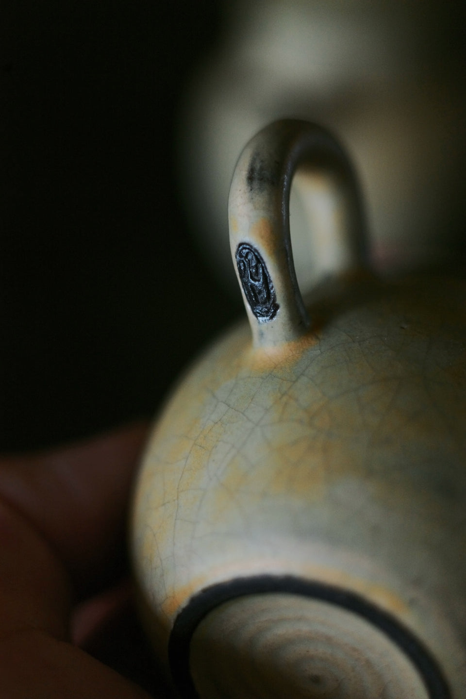 Forest Moss Crackle-Glaze Teapot