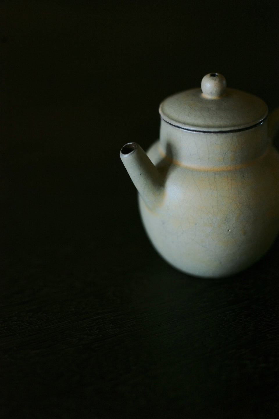 Forest Moss Crackle-Glaze Teapot