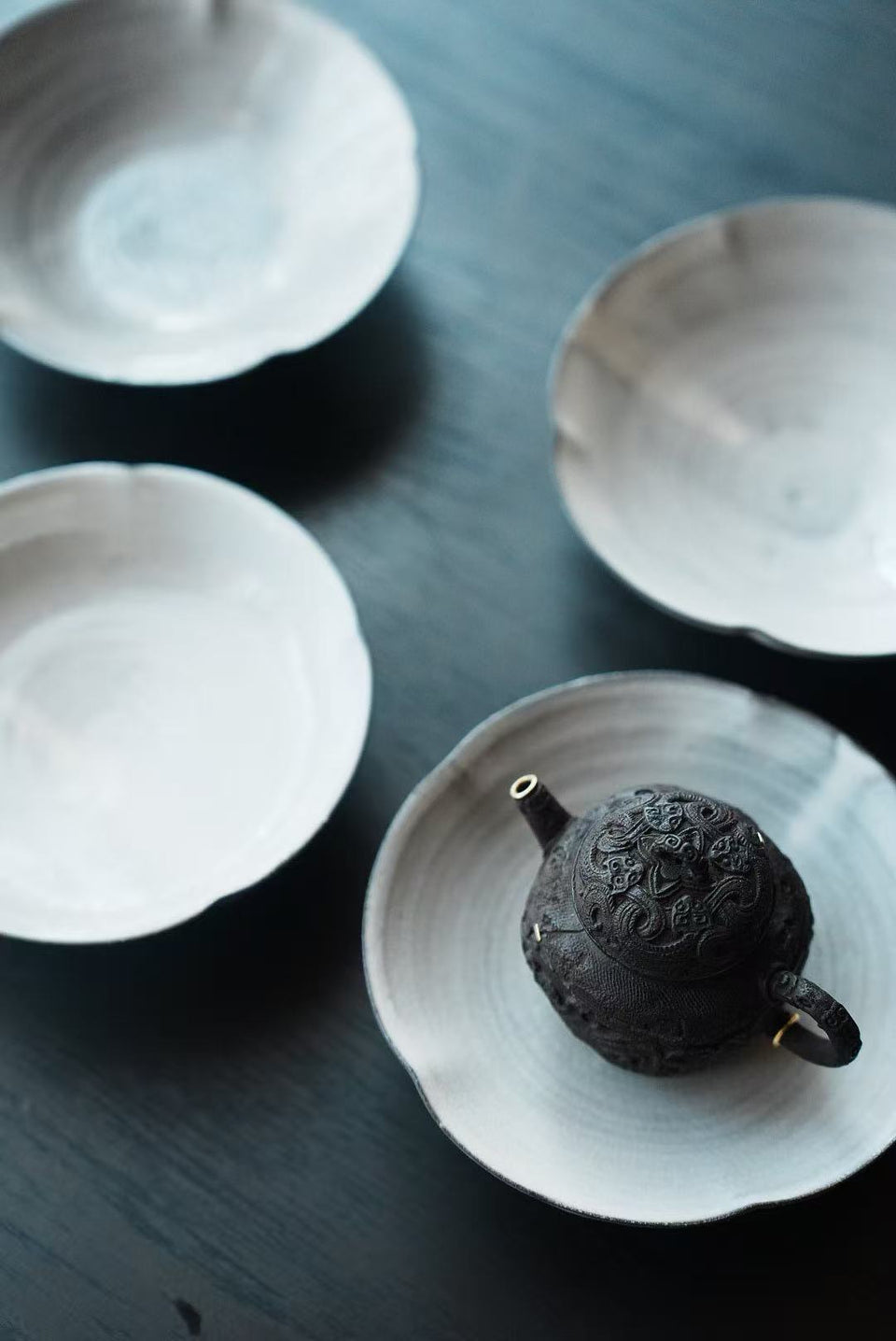 Sunflower Rim Kohiki Teapot Tray Hucheng