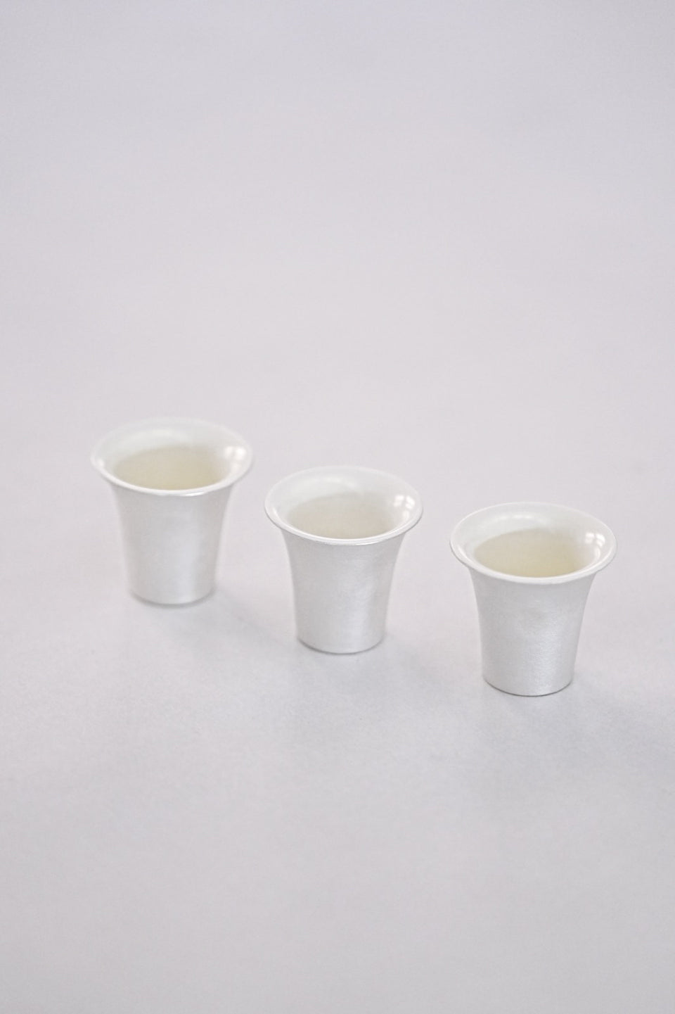 "单枞" (Dān cōng) Oolong Silver Teacup, Set of 3