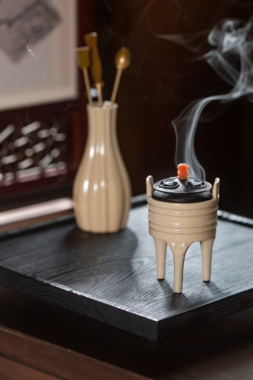 Xuande-Inspired Mini Tripod Incense Burner