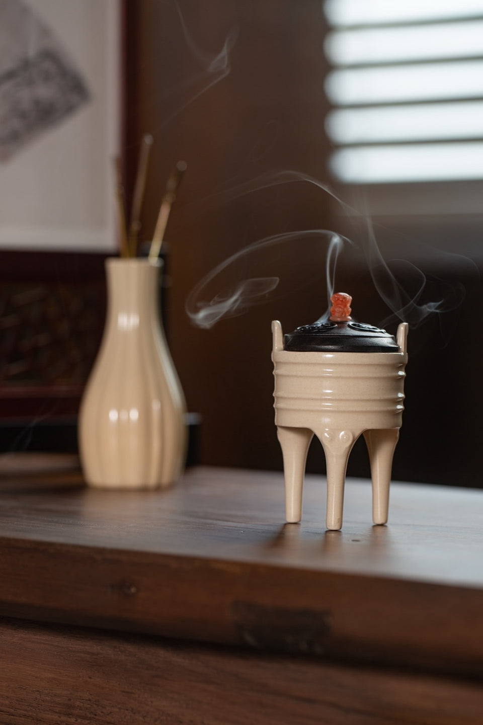 Xuande-Inspired Mini Tripod Incense Burner