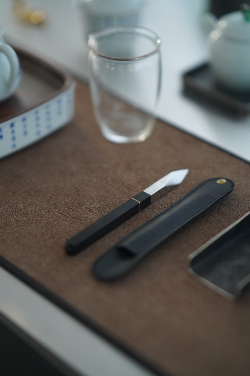 Geometric, Dark-Wood Pu'er Tea Picks