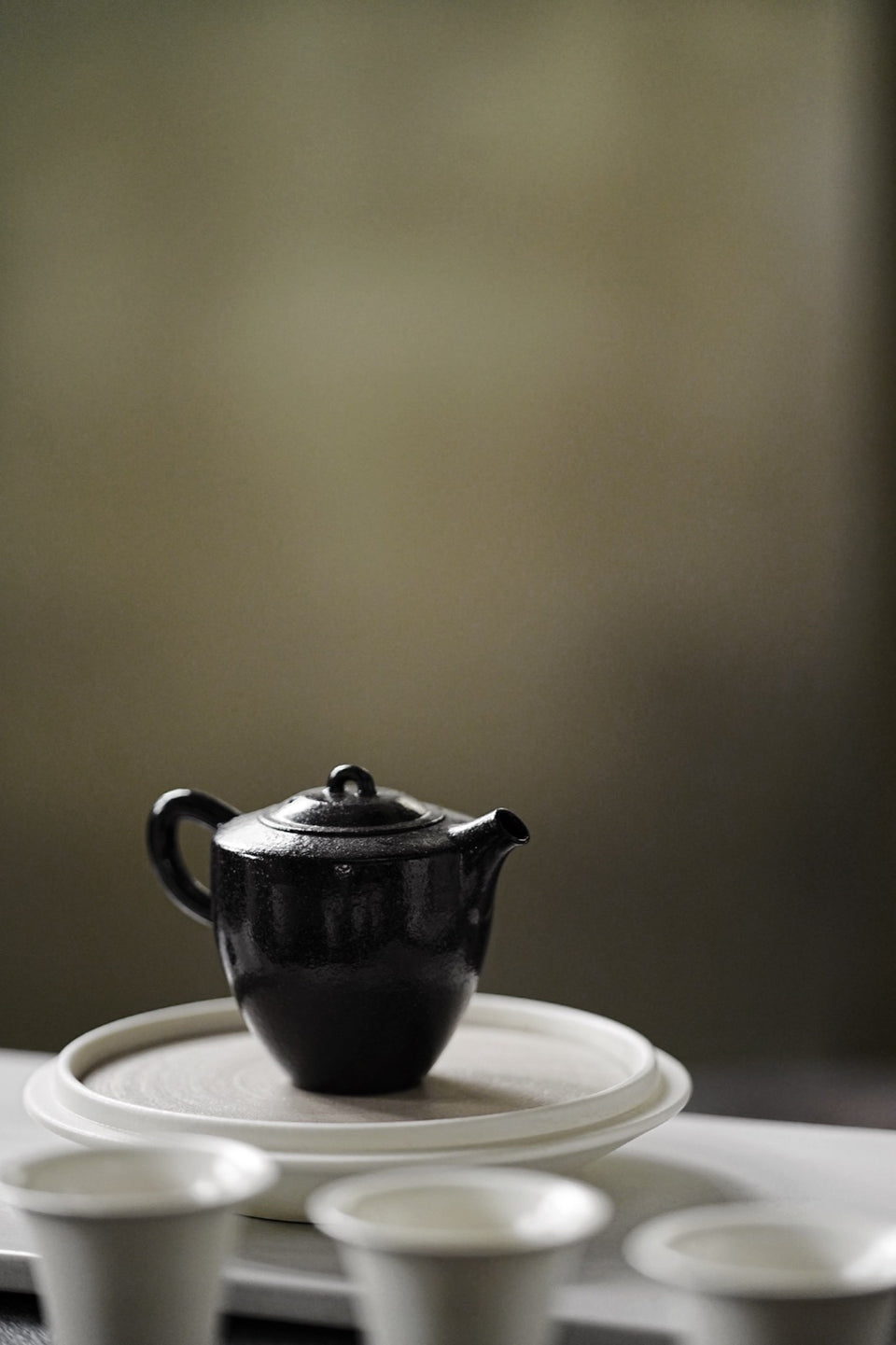 Black Glaze & Black Pottery Teapot