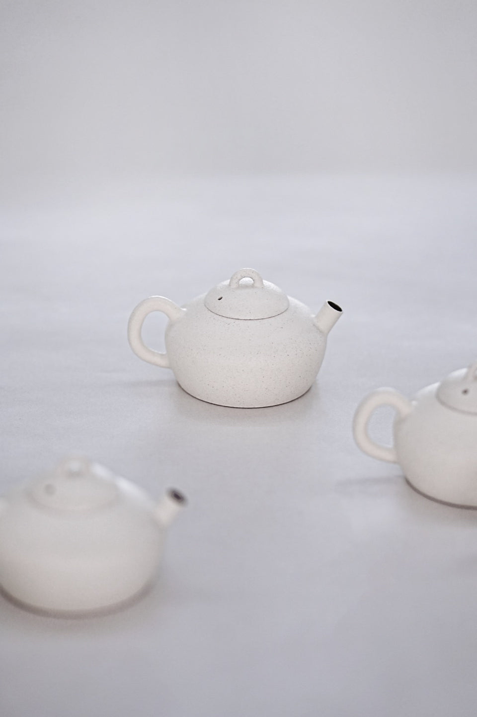 Wide White Pu'er Teapot