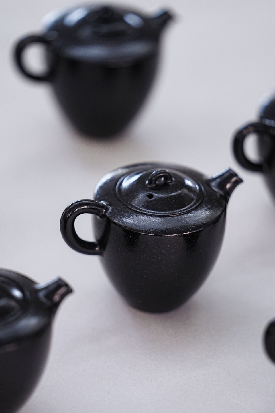 Black Glaze & Black Pottery Teapot