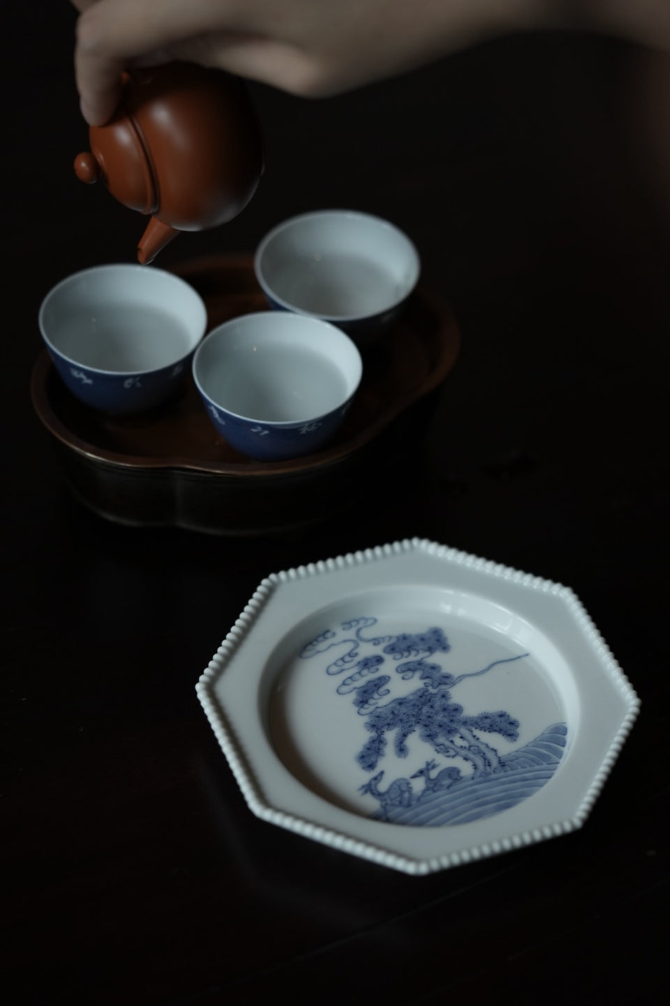 High Mountain Deer Cloud Hucheng Tea Tray