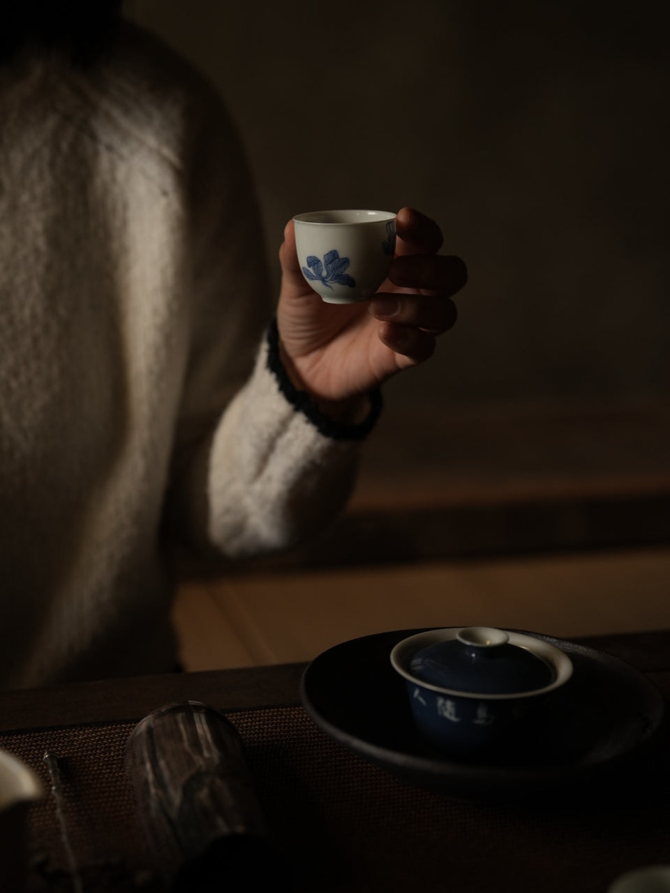 Blue and White “Cabbage” Gongfu Teacup
