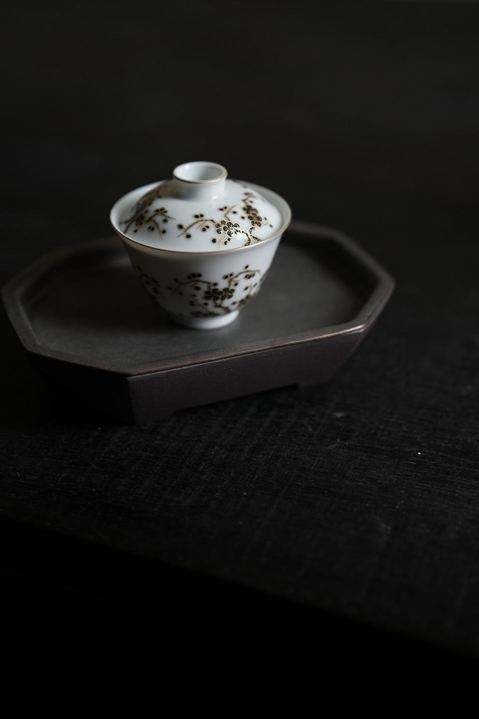 Octagonal Zisha Tea Boat Hucheng with Tin Top