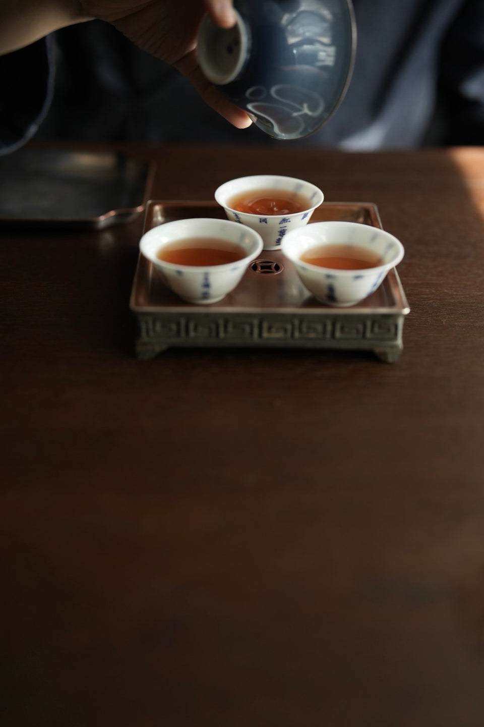 Blue & White Poetry Ruoshen Teacup