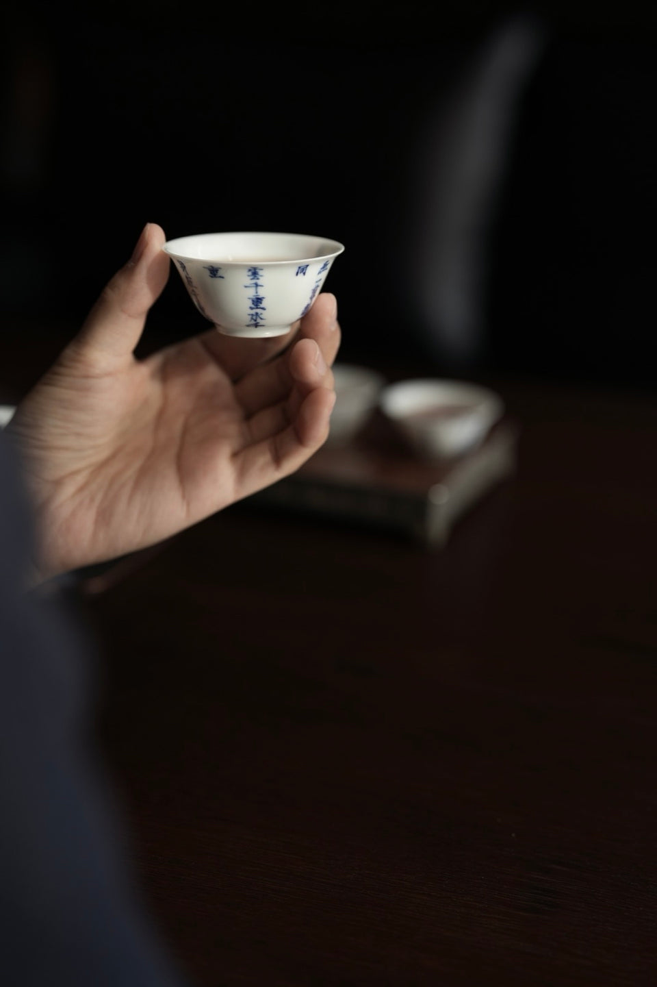 Blue & White Poetry Ruoshen Teacup