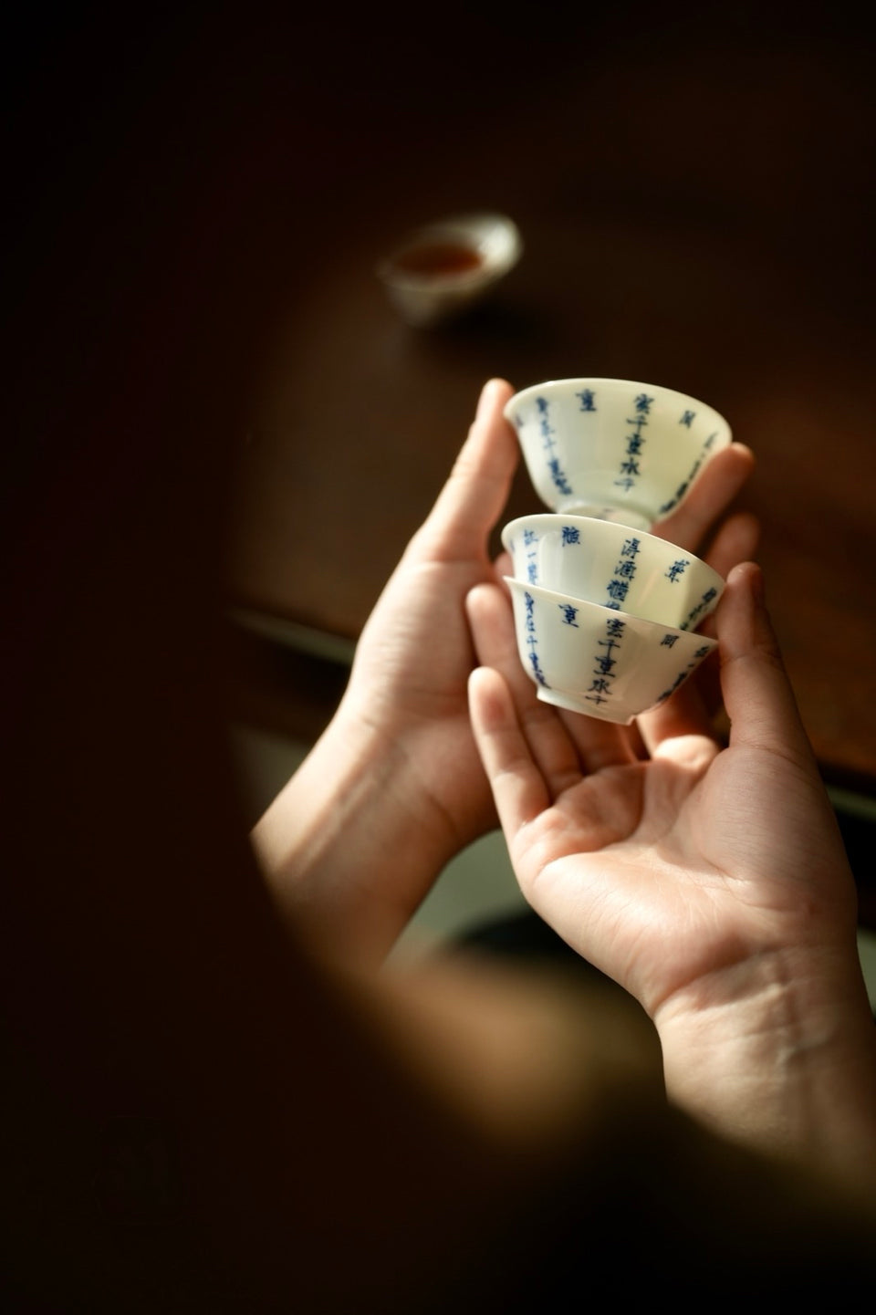 Blue & White Poetry Ruoshen Teacup