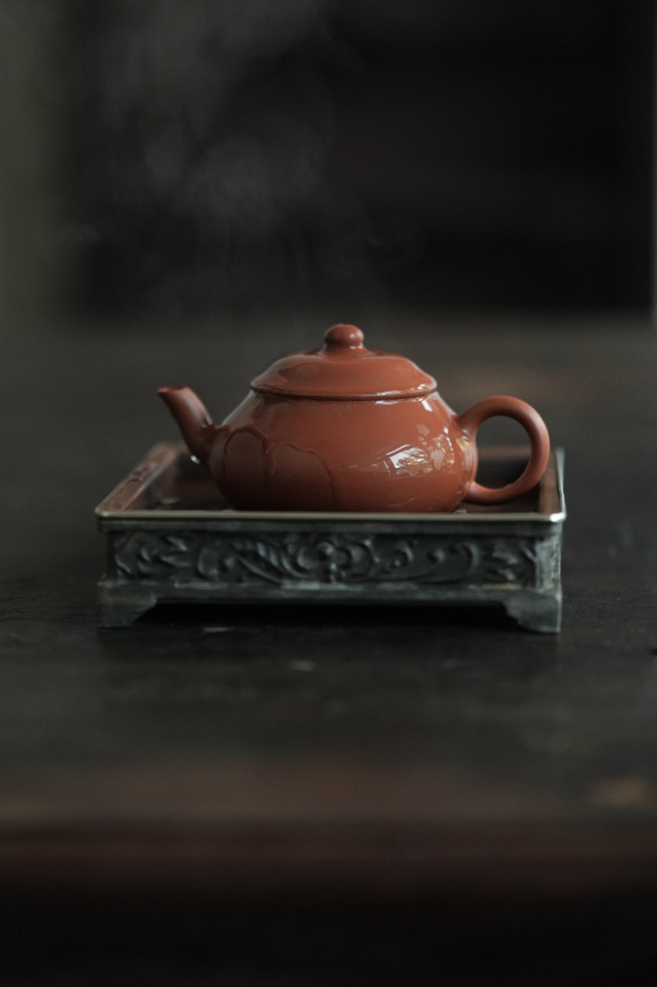 Yixing Zhuni Low Pear Teapot