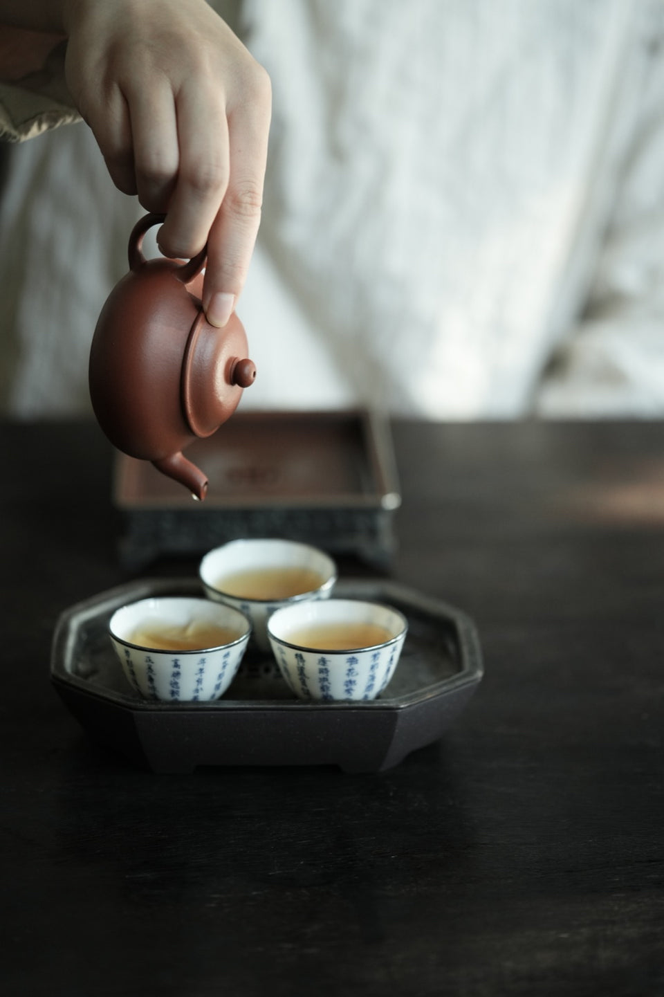 Yixing Zhuni Low Pear Teapot