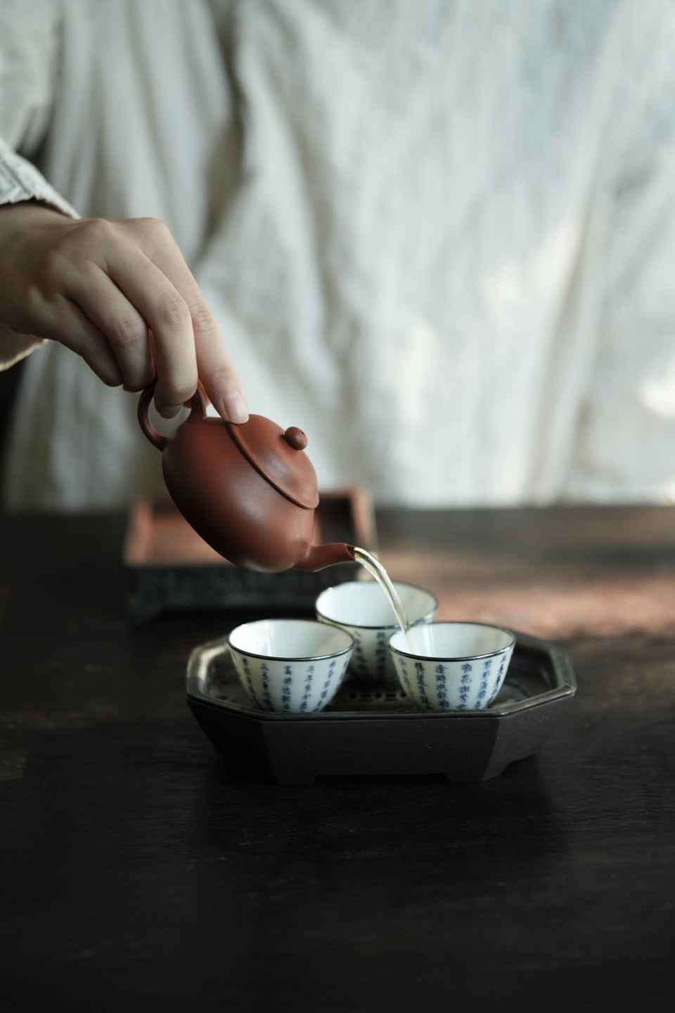 Yixing Zhuni Low Pear Teapot