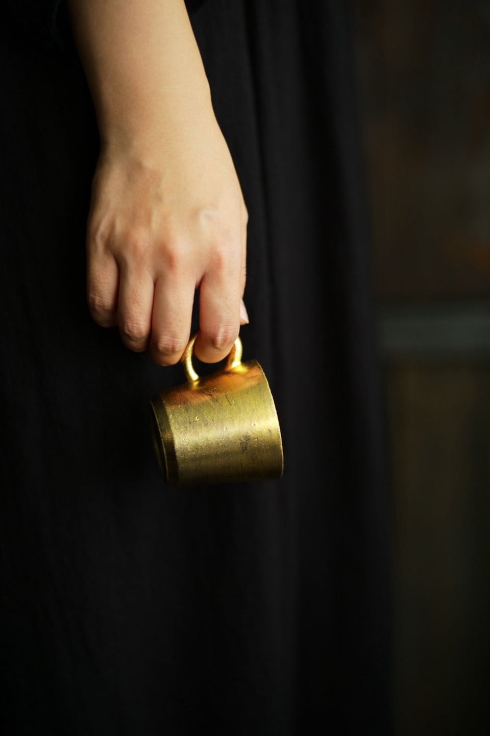 Gold-Glazed Double Espresso Cup