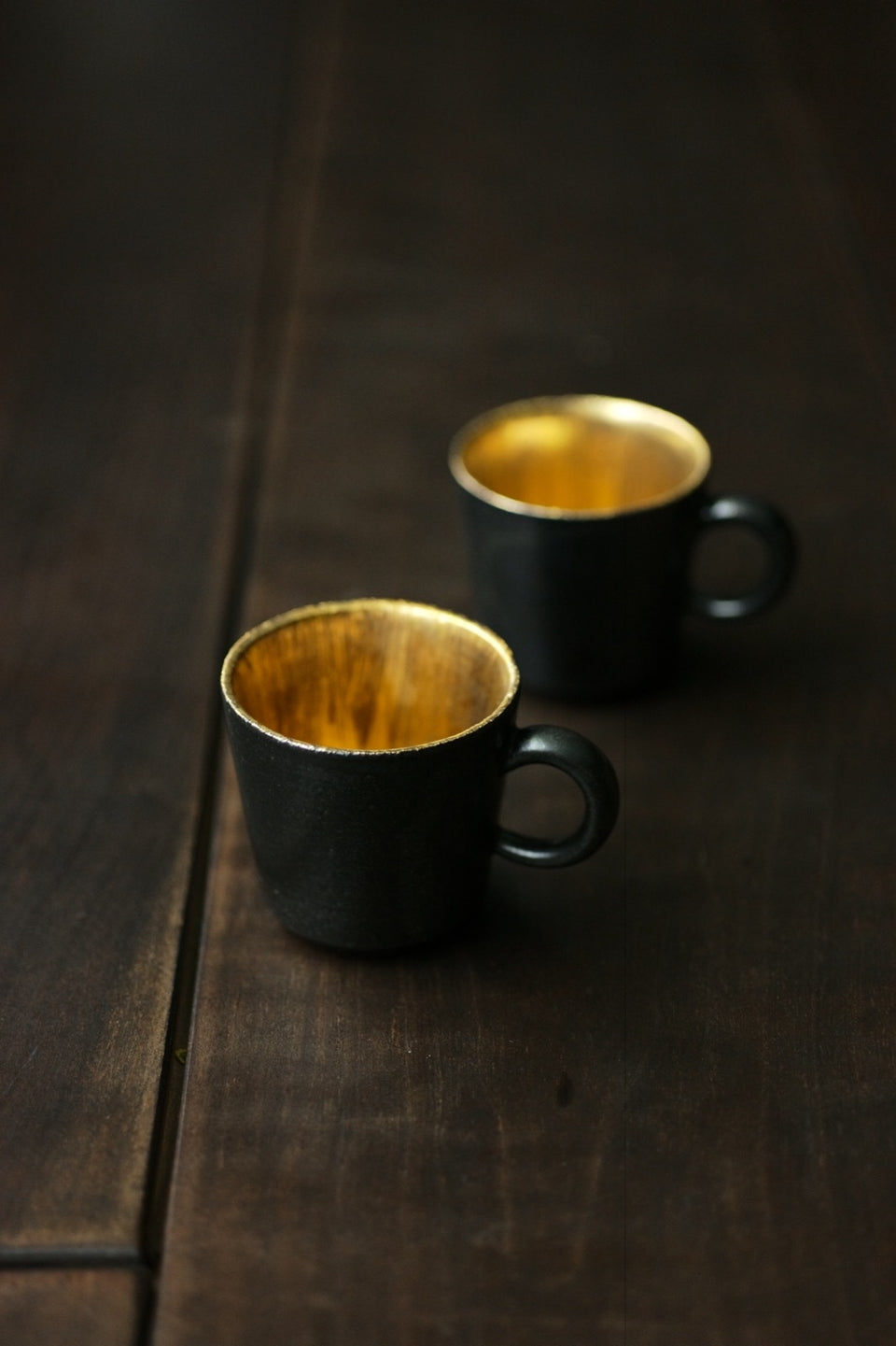 Gold-Glazed Double Espresso Cup