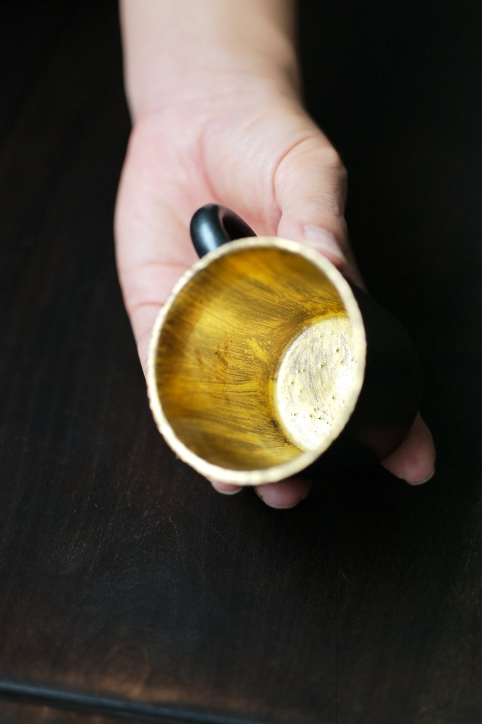 Gold-Glazed Double Espresso Cup