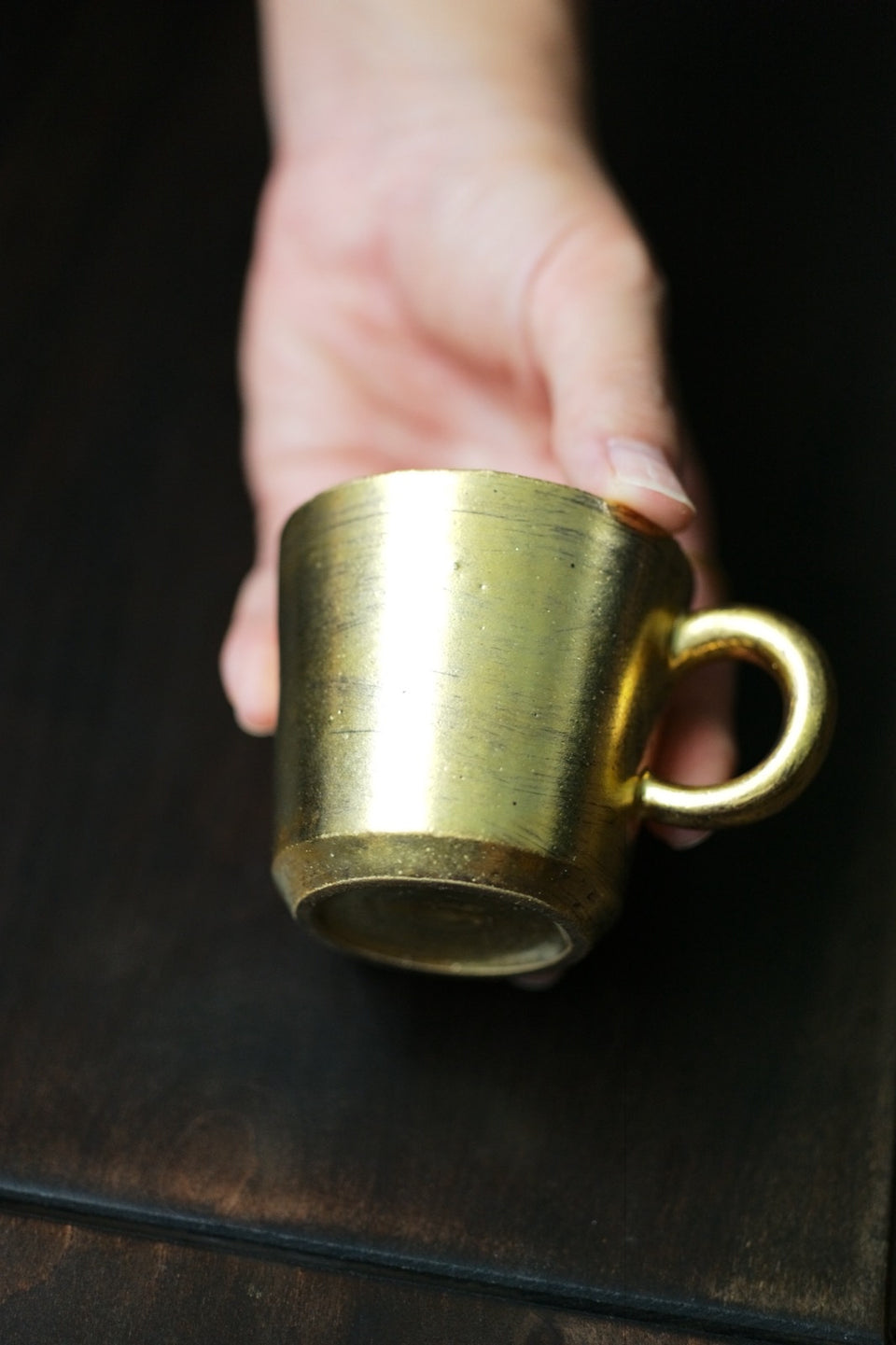 Gold-Glazed Double Espresso Cup