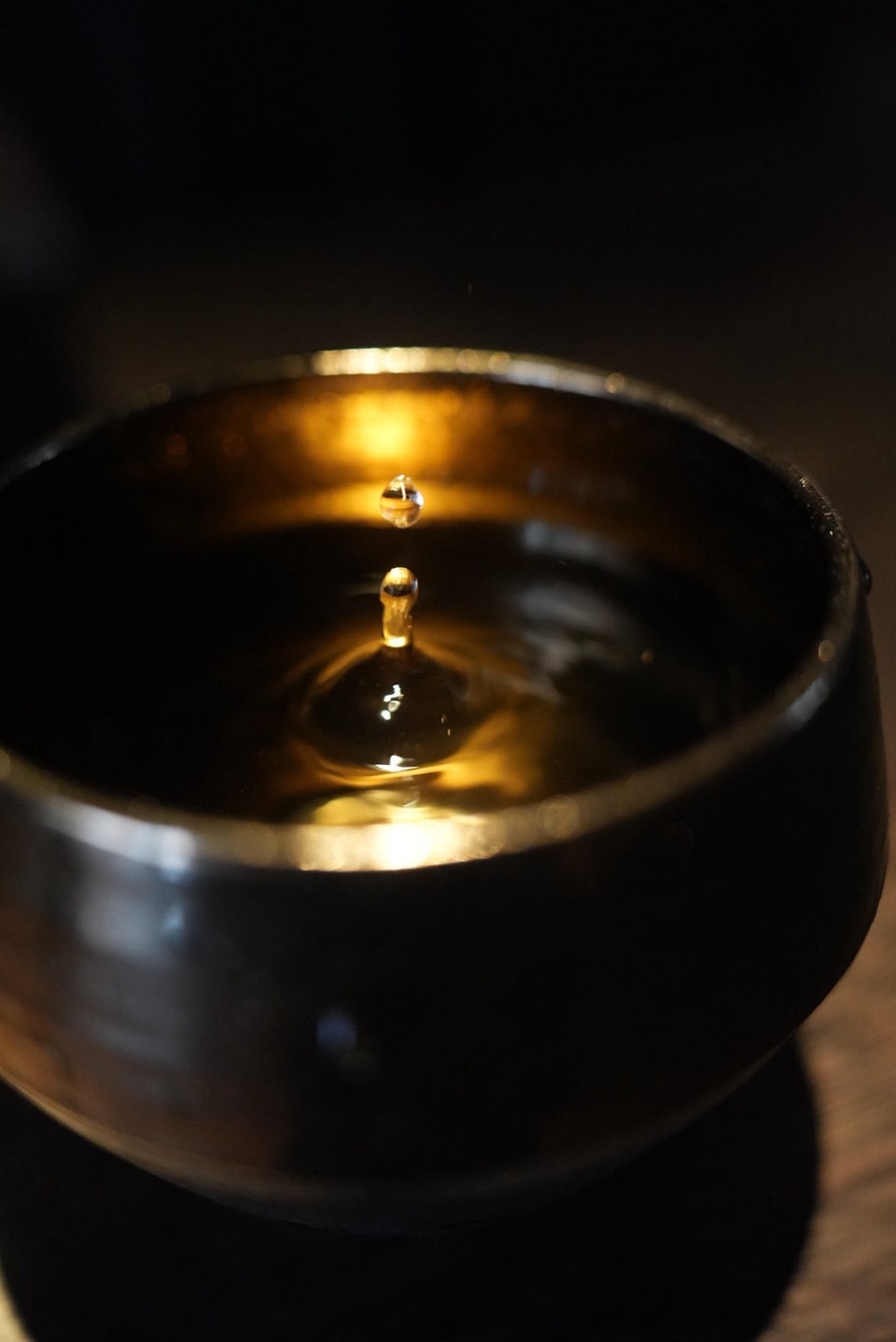 "Golden Twilight" Black Clay Jianshui with Gold Glaze