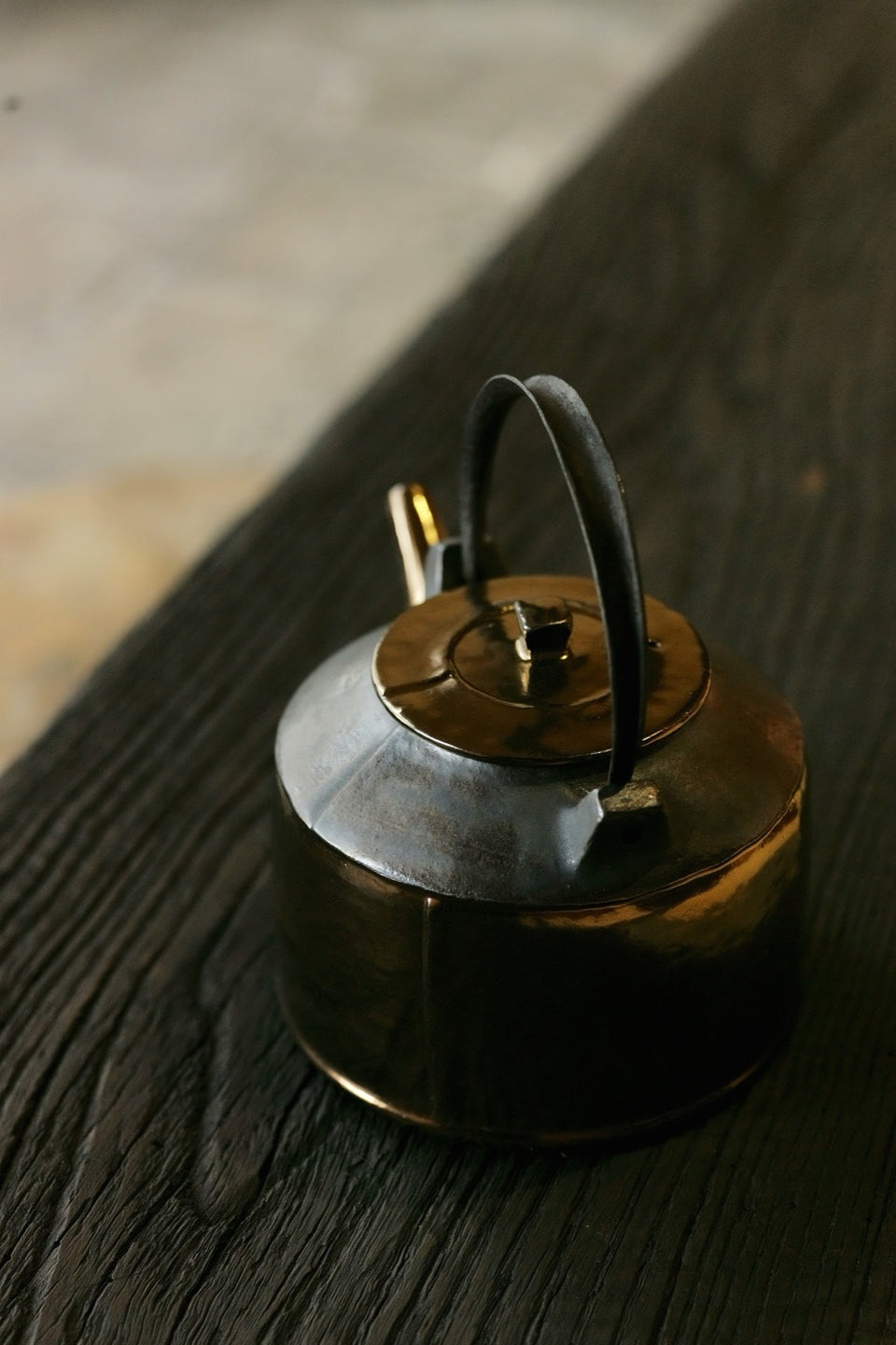 Black & Gold Ceramic Tea Kettle