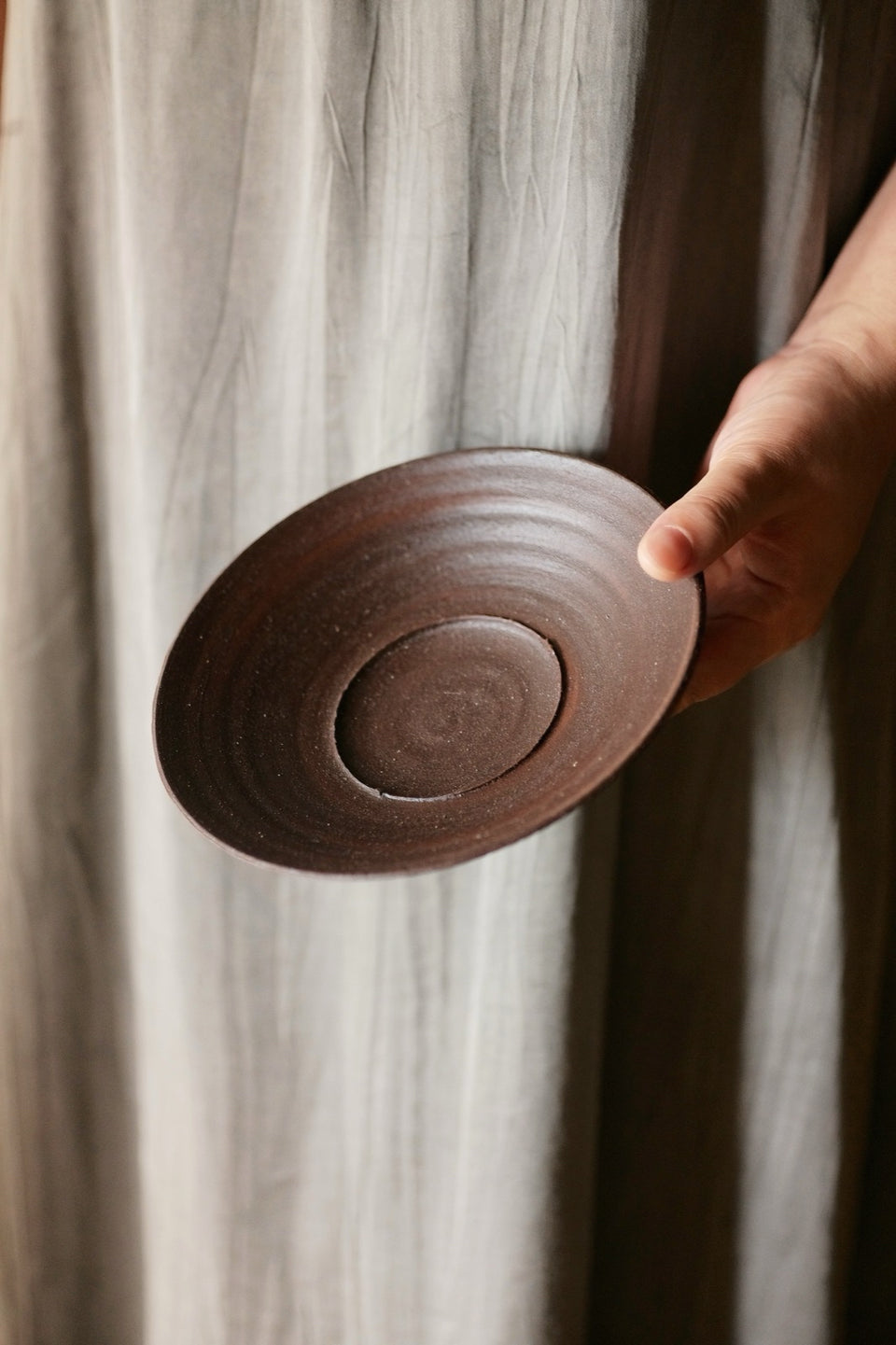 Dark Brown Coarse Clay Tea Tray Hucheng
