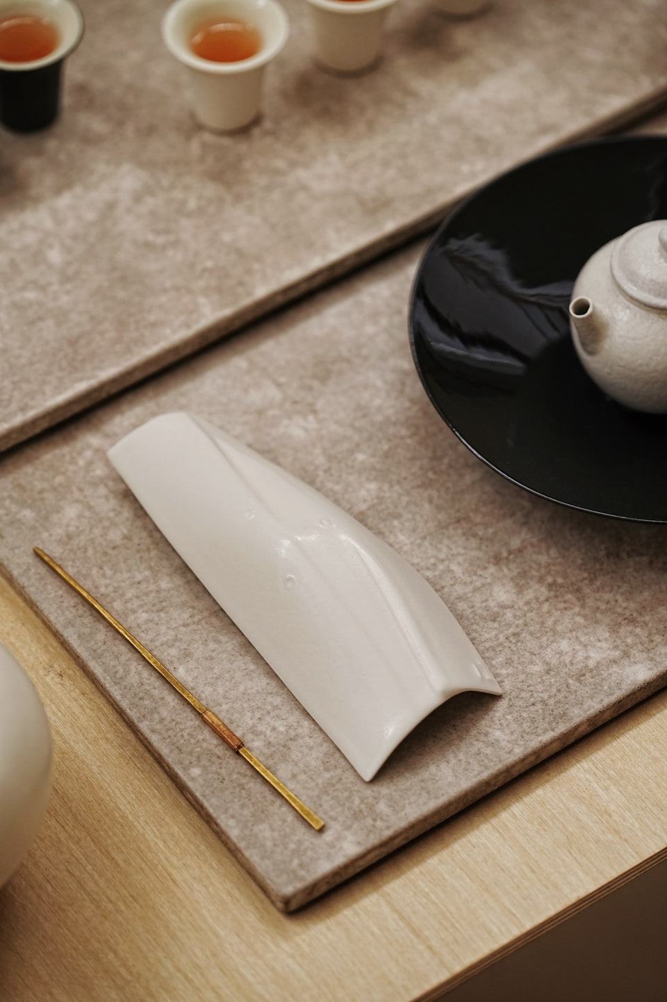 "Origami" Cha Ze Tea Holder in White