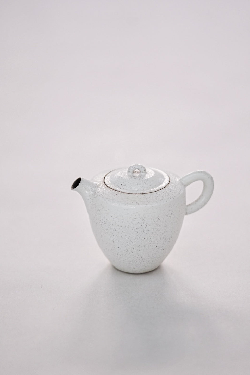 White Glaze & Black Pottery Teapot