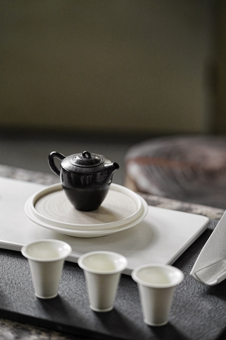 Black Glaze & Black Pottery Teapot