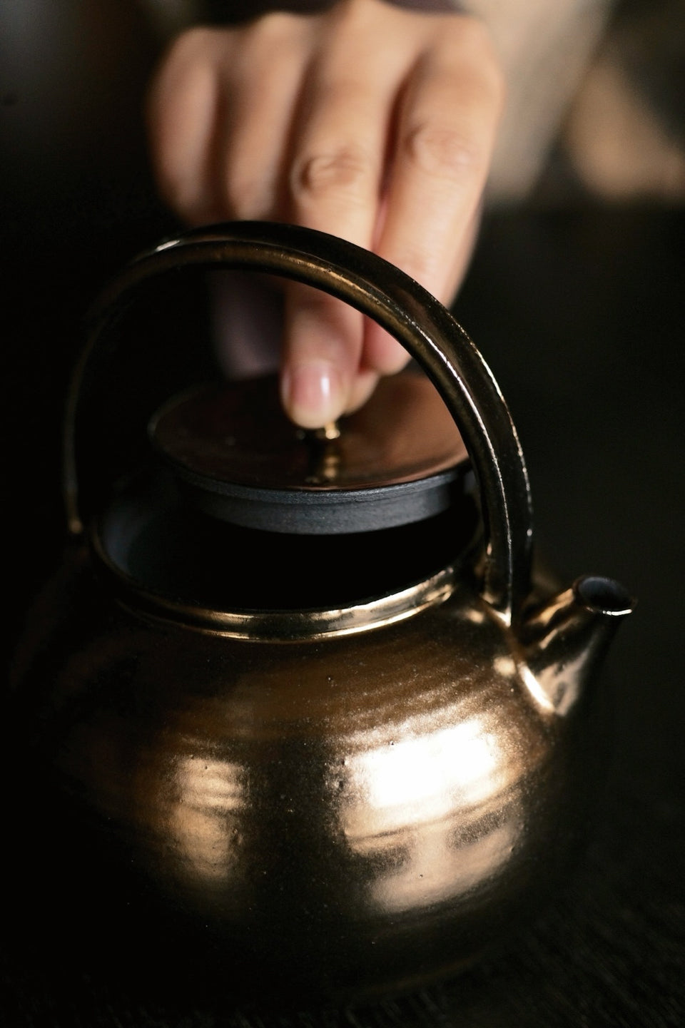 Golden Sunset Tea Kettle