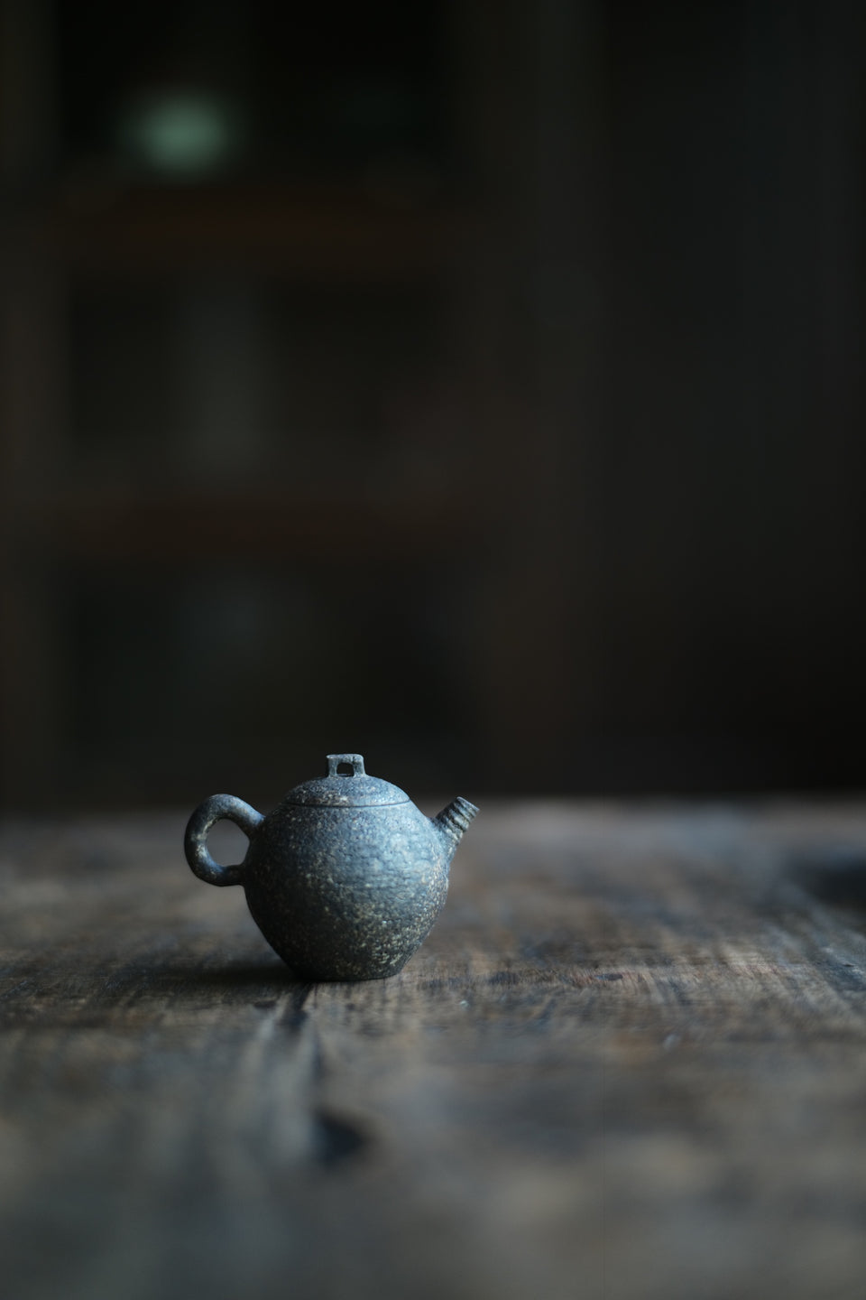Delicate Wabi-Sabi Black Teapot by Cheng Wei