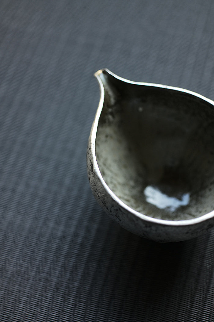 "Dragon Egg" Brushed Silver and Gray Gongdaobei Share Cup