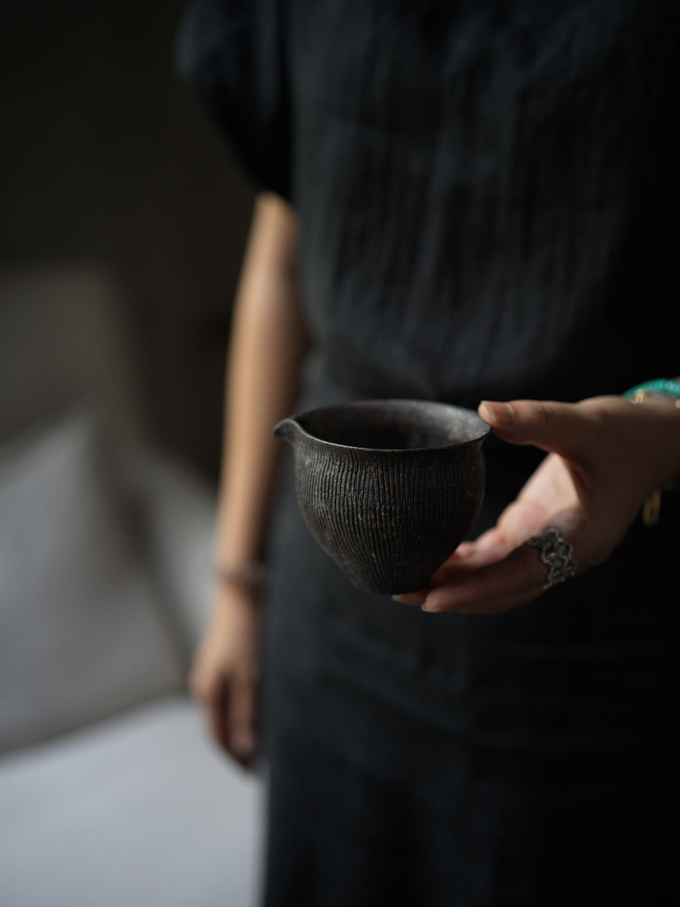 Natural Earth Textured Gongdaobei Share Cup by Cheng Wei
