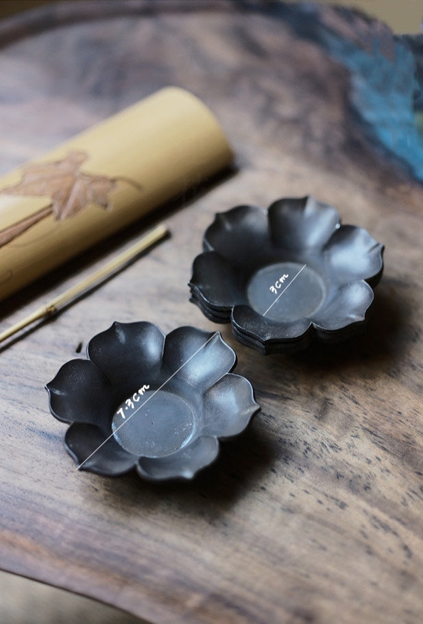 Ancient Lotus Flower Cup Holders / Saucers