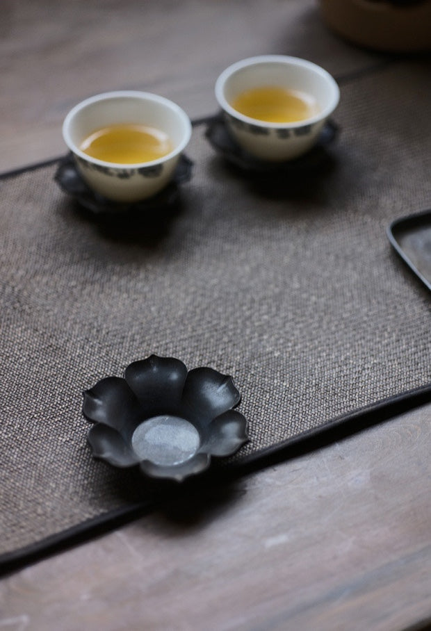 Ancient Lotus Flower Cup Holders / Saucers