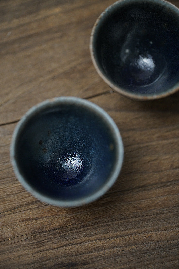 Peacock Blue Kiln-fired Teacups - Series 2