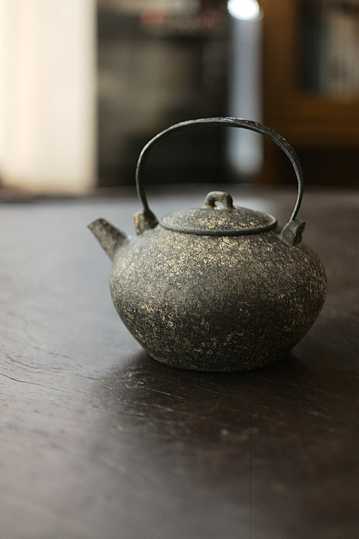 Natural Earth Textured Kettle with Iron Handle