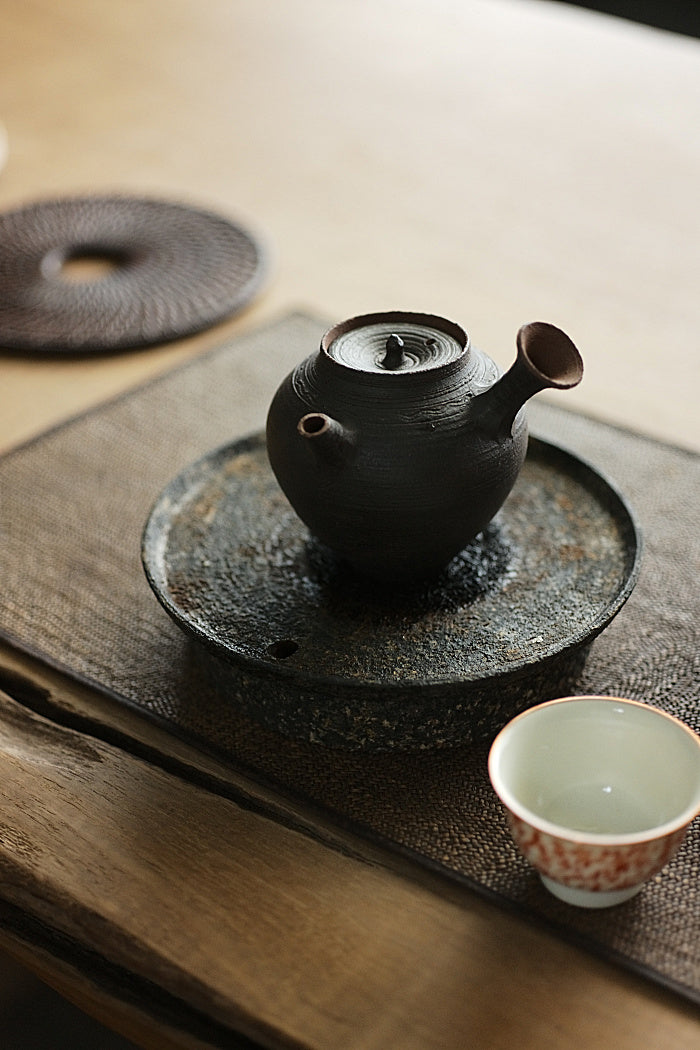 Wabi-Sabi Clay Side-Handle Teapot